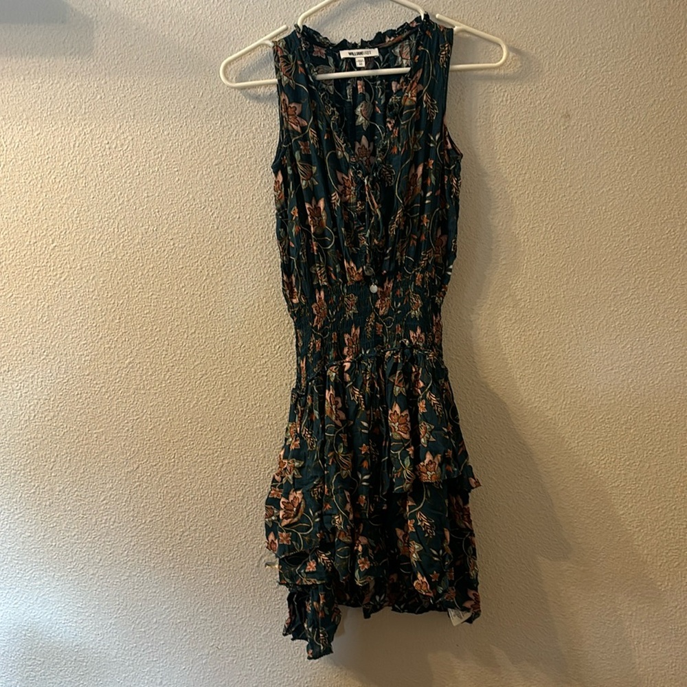 William Rast Missy floral ruffle dress size XS